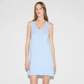 Gucci Women's Spring/Summer Solid Color Jacquard Print Round Neck Short Sleeveless Dress #77162