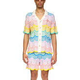 Casablanca Paris Gradient Wave Knit Shirt Shorts #336937