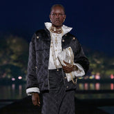 Chanel M¨¦tiers D'art Women's Fall/Winter Fashion Classic Subtle Jacquard Vertical Button Silk Cotton Blend Coat Round Neck Jacquard Jacket #78563