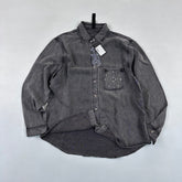 Chrome Hearts Men's Spring/Fall Fashion Casual Collared Single Breasted Washed Distressed Denim Shirt Jacket #78566