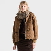 Prada Cork Beige Quilted Light Re-nylon Jacket #326852