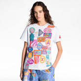 Louis Vuitton Women's Summer Badge Pattern Printed Round Neck Cotton Short Sleeve T-Shirt #77231