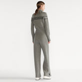 Dior Women's Fall/Winter Fashion Casual Reversible Cardigan with Zipper Oblique Print Wool Knit Cardigan With Elastic Waistband Solid Color Oblique Print Bell Bottom Pants Wide Leg Pants Suit Set #79342
