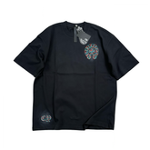 Chrome Hearts Men's And Women's Summer Colorful Embroidered Printed Round Neck Cotton Short-sleeved T-shirt #77396