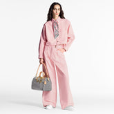 Louis Vuitton Women's Spring. Summer And Fall Lapel Cotton Solid Color Short Denim Shirt Casual Straight Pleated Pants #81276