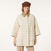 Loro Piana Women's Spencer Trench Coat Spring/Fall Checkered Collar Solid-Color Linen A-Line Jacket Ngvp #2362