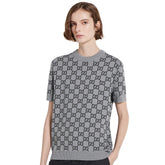 GUCCI Reversible GG Wool Jacquard Top Grey Black #334215