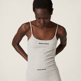 MiuMiu Women's Summer Solid Colour Seamless Knitted Cotton Camisole Top Triangle Shorts Set Suit #76916