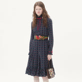 Valentino Cherryfic Cherry Pattern Double Crepe Shirt Lace Bustier Skirt Spring Summer Women's Fashion Temperament Retro Dark Elegant Suit Set Ngvp #1738