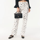 Chanel Women's Spring/Fall Fashion Casual Solid Color Classic Print Long Leg Denim Pants #78936