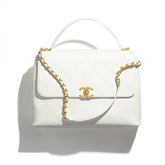 Chanel Women's Fashion Classic Solid Color Diamond Quilted Handle Top Closure Briefcase Chain Bag Bags #78965