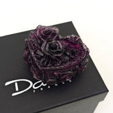 Daum Classic Fashion Rose-Shaped Jewelry Box. Multi-Colored Decorative Box. Exquisite Tabletop Ornament Accessories Ngvp #2141