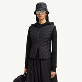 Moncler Women's Winter Fashion Casual Duck Down Single Pane Patchwork Down Jacket Hooded Zipper Long Sleeve Down Coat Jacket #78586