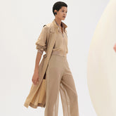 Hermes Twinset Two-piece Coat Women's Fall And Winter Fashion Trend Elegant Temperament Long Jacket Ngvp #2227