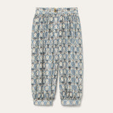 Loro Piana Women's Peter Pants Four Seasons Silk Printed High Waist Zipper Logo Solid Color Casual Lantern Pants Ngvp #1827
