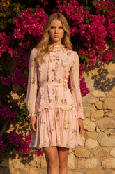 ELLA Pink Floral Mini Dress