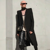 Rick Owens Men's Spring/Fall Fashion Classic V Neck Single Breasted Solid Color Long Suit Jacket #79334