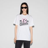 Gucci Women's Summer Printed Knit Round Neck Cotton Short Sleeve Solid Color T-Shirt #71945