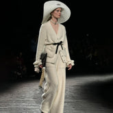 Chanel Women's Fall And Winter White Wool Single-breasted Knit Cardigan Fashionable And Elegant Straight Pants Suit Set Ngvp #1988