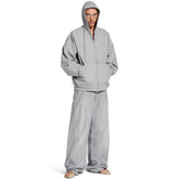 Balenciaga Top-quality Version Men's Trompe L ?il Hoodie Pants in Heather Grey#335727