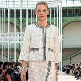 Chanel Women's Spring Autumn Tweed Colourblock Jacket Single Breasted Poncho Style Blouse Jacket Ngvp #1593