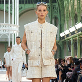 Chanel Women's Spring And Summer Sequins Tweed Single-breasted Vest Jacket Fashion Elegant Chic White Button Vest Ngvp #1971