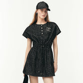 Chanel 25M Coco Beach Beach Series Round Neck Button First Embroidered Logo Short Sleeve Dress #336789