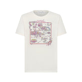 Dior Women's Dior Souvenir T-shirt Summer City Logo Printed Round Neck Cotton Linen Blend Solid Color Straight Short Sleeve T-Shirt Ngvp #1934