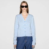 Gucci Women's Spring And Fall V-neck Single Breasted Drop Shoulder Long Sleeved Knit Cardigan Jacket #77431