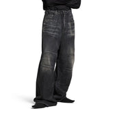 Balenciaga Men's Drawstring Loose Jeans Four Seasons Cotton Solid Color Casual Pants Ngvp #1513