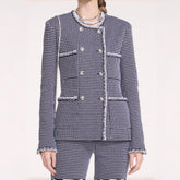 Chanel Tweed Plaid Jacket #336536
