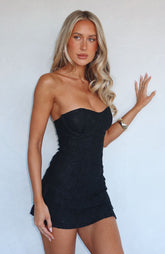 Raised Right. Lead Wrong Lace Mini Dress Black