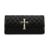 Chrome Hearts Diamond-patterned Black Crossbody Clutch Evening Bag Retro High-street Fashion Wallet Bags #195951