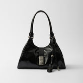Prada Women's Fashion Classic Solid Color Leather Monogram Lock Clasp Medium Leather Tote Bag Shoulder Bag Bags #78672