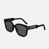 Dior DiorSignature S7F Women's Black Lens Logo Acetate Metal Irregular Shape Sunglasses Glasses #72544