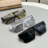 Burberry Men's Fashion Retro Trend Logo Printed Square Casual Solid Color Sunglasses #71372