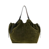Maison Margiela Drawstring Shopping Bag Large-Capacity Slant-Cross Green Bag Fashionable. Trendy Casual Retro Bag #82584A