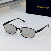 Balenciaga Women's Fashion Logo Decoration Solid Color Metal Cat Eye Sunglasses Accessories #71888