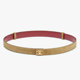 CHANEL Leather Belt Calfskin Metal Black Gold #393444
