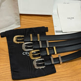 Celine Western Cow Leather Belt 25mm #384220