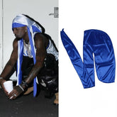 Opium Men's Spring And Summer High Street Trend Hip-hop Hat Playsongs Solid Color Long-tail Tie Hip-hop Turban Hat Head Wrap Hat Ngvp #2488