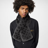 Louis Vuitton Men's Winter Monogram Reverso Reversible Wool Fur Scarf #97243