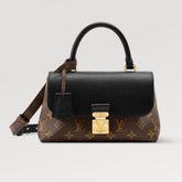 Louis Vuitton LV Women's Madeleine BB Brown Monogram Leather Mix Tote Shoulder Crossbody Bag �Fashionable Retro Mini Bag Bags M27511 #82887A