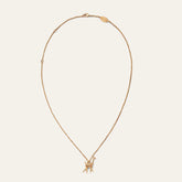 Loro Piana Women's Logo Design Solid Color Fawn Mid-Length Vicuna Necklace Ngvp FAP5225 #1667