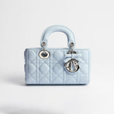 Dior Lady D-joy Mini Women's Ice Blue 2026 New Fashionable Princess Diana-style Shoulder Bag Stylish Crossbody Chain Clutch Bags #82995A