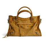 Balenciaga LE CITY Medium Handbag Women's Fashion Luxury Solid-Colour Suede Tote Bag Crossbody Bag Bags 8230582AB2A1143 Ngvp #2434