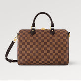 Louis Vuitton SPEEDY BANDOULIÈRE 30 Men's Women's Vintage Handbag Damier Ebene Canvas Checkerboard Fashion Luxury Bag Bags N40590 #81157