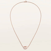 Cartier Love Pendant Necklace Half-paved Pink Sapphire 18k Rose Gold Rose Gold Pink Sapphire #393459