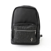 Chrome Hearts Solid Color Leather Zipper Leather Backpack Backpack #336982