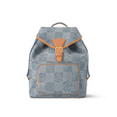 Louis Vuitton MONTSOURIS Men's Solid Colour Tessellated Printed Denim Shoulder Bag Backpacks Bags #76846